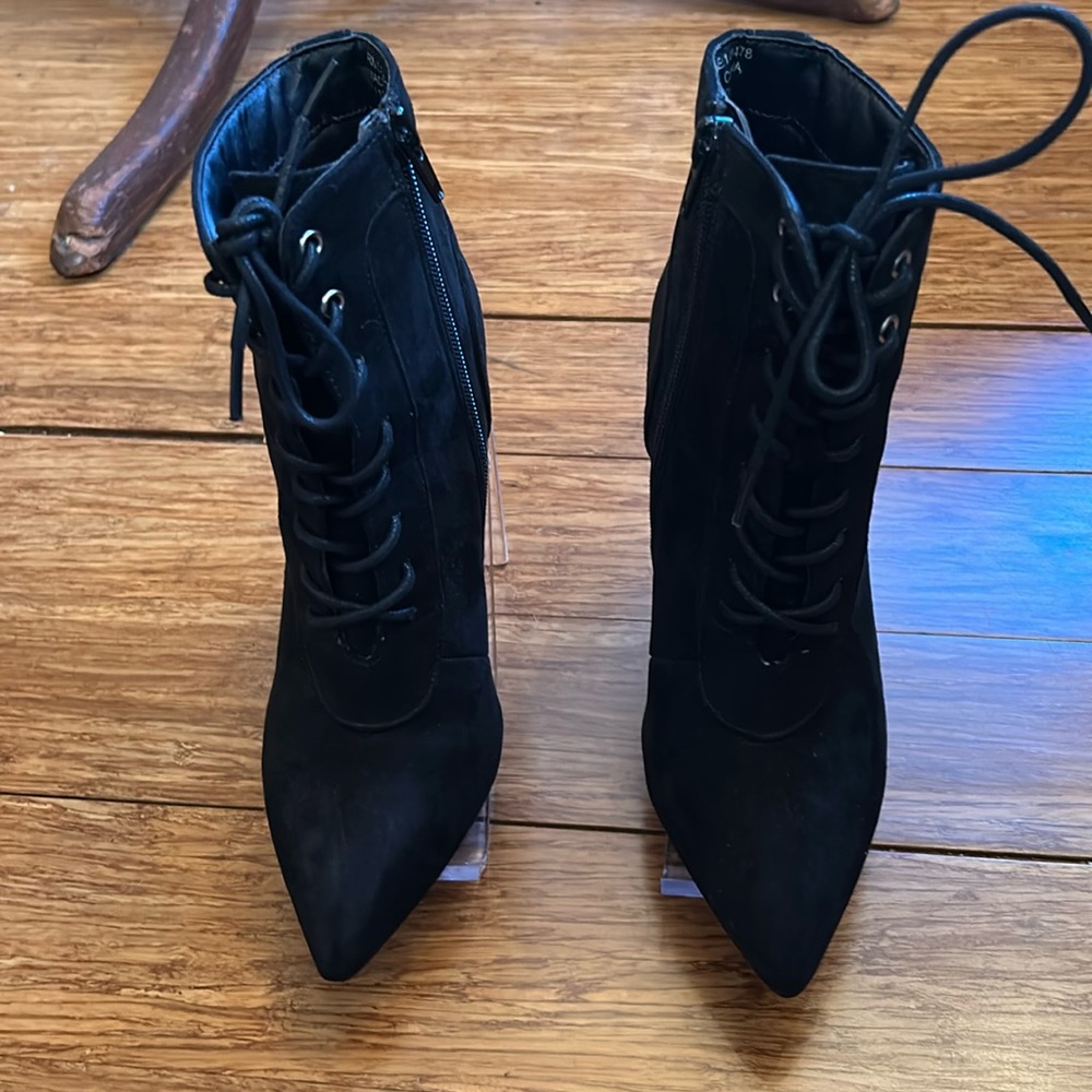 Primark Black Lace-Up Stiletto Boots